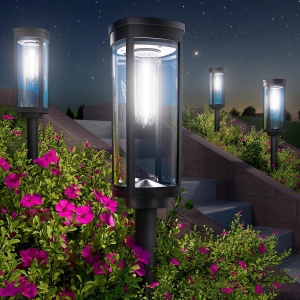 BITPOTT Solar Fence Lights - 16 Pack, 2 Modes (Warm White & Color Changing), Waterproof Outdoor Step Lights for Deck, Patio, Garden, and Pool - Easy to Install